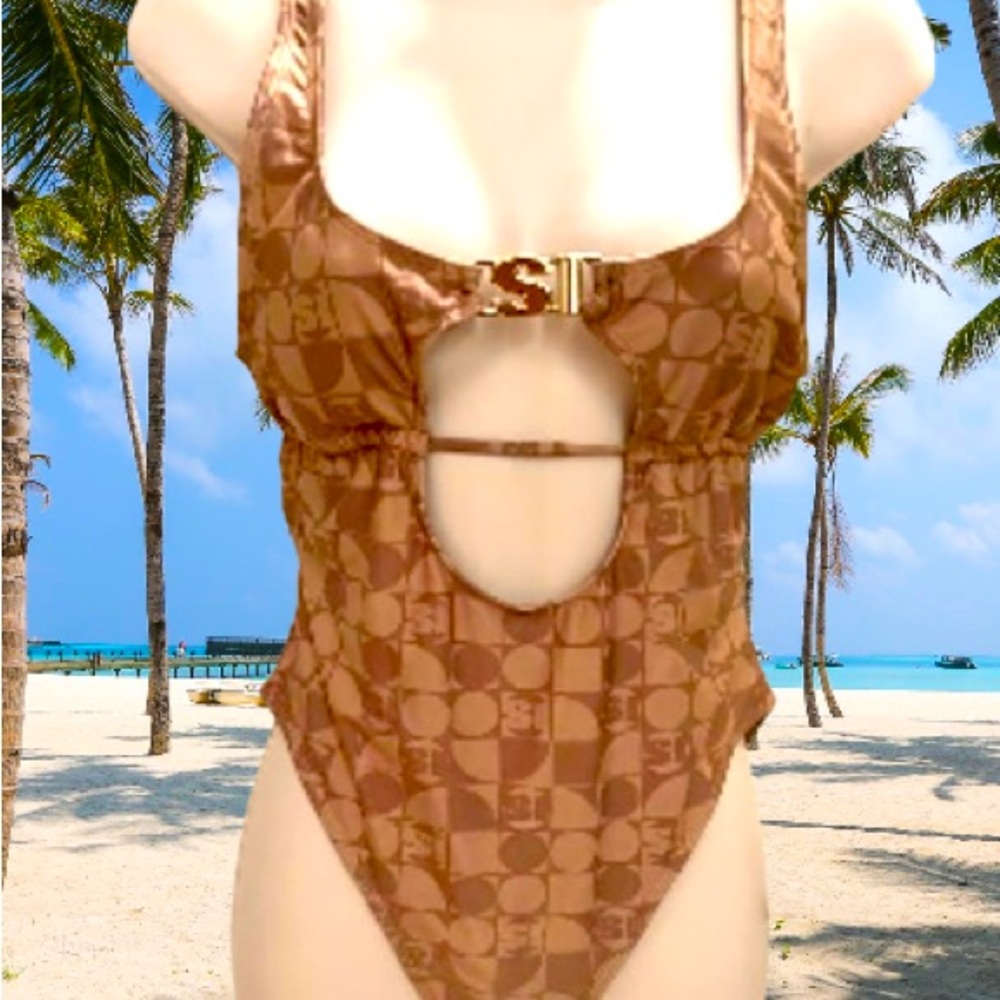 Forever 21 Sport Illustrated Monogram one piece Swimsuit XL